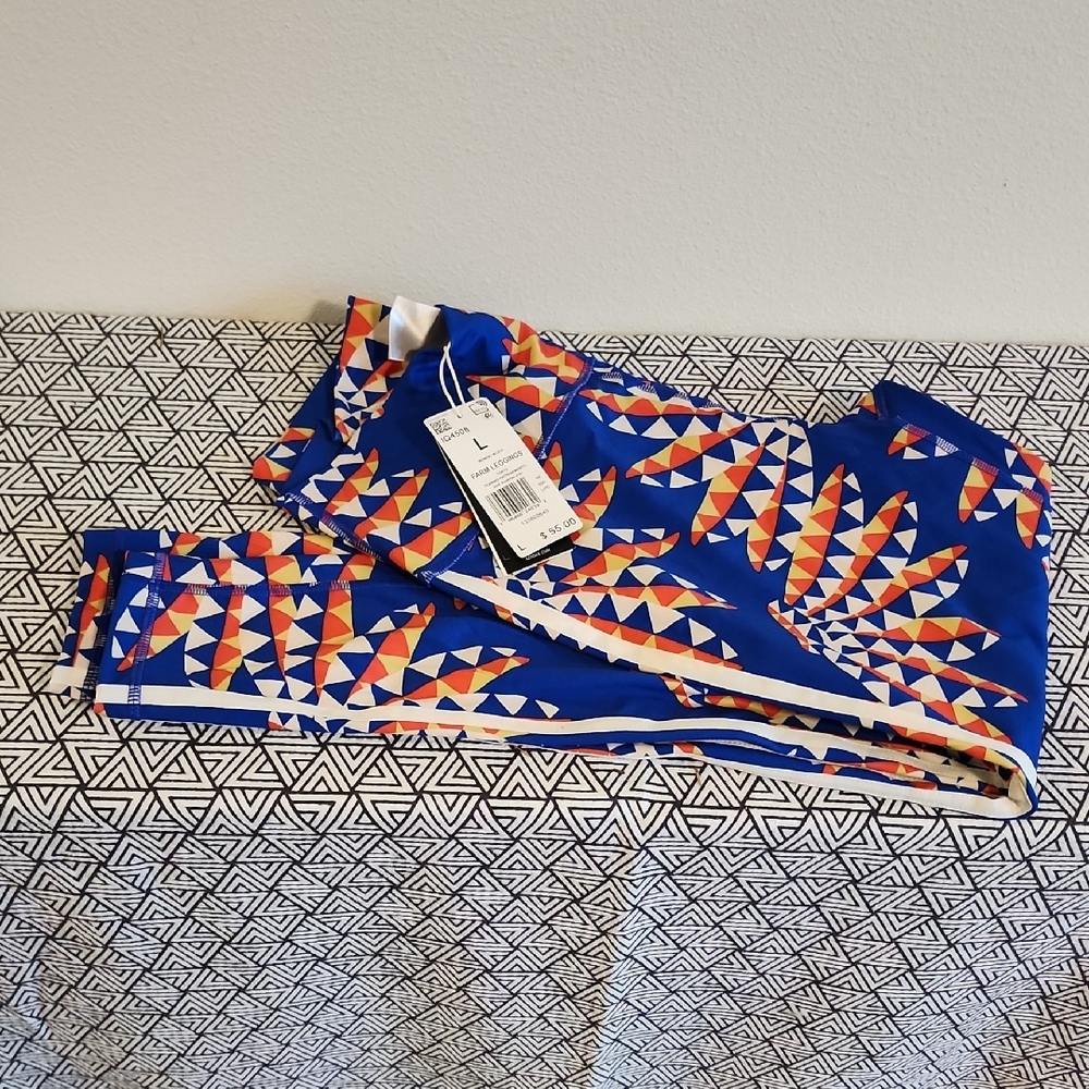 Adidas Colorful Geometric Farm Leggings
